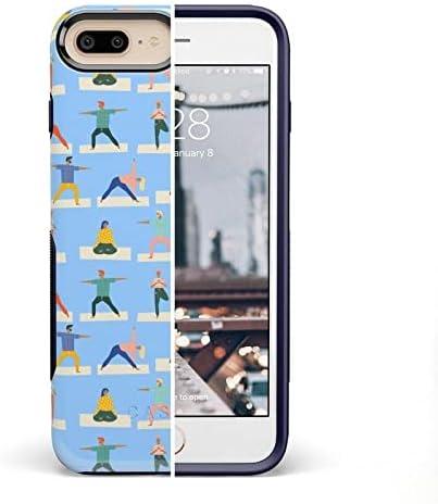imageCasely iPhone 678 Plus Case Make Your Mark Crayola Paint CaseGo with the Flow Light Blue Yoga
