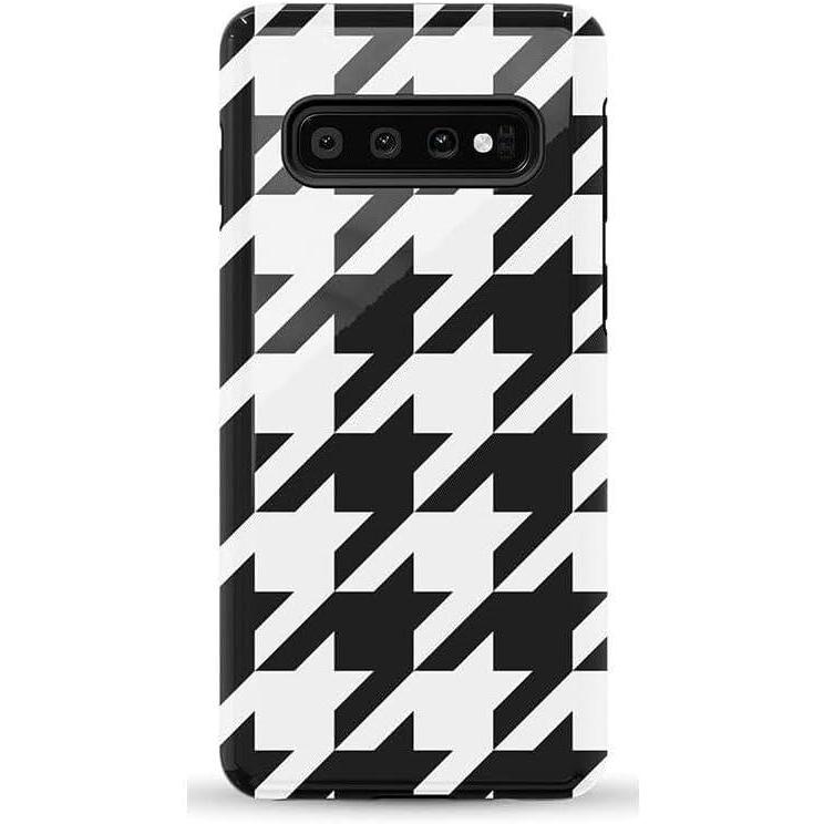 imageCasely Galaxy S10 Case  Seeing Stars  Red White amp Blue  Essential Slim DualLayer Protective DesignHoundstooth  High Contrast Design