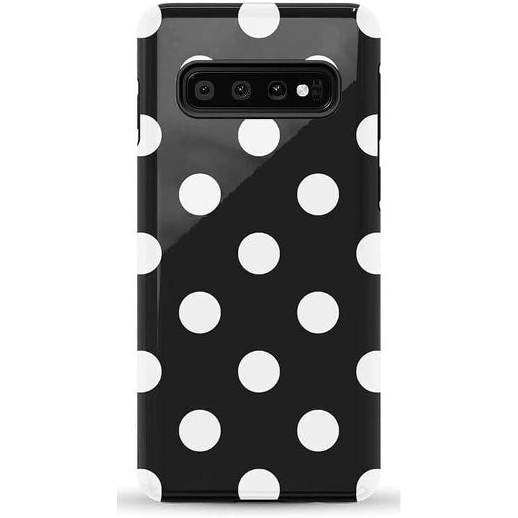 imageCasely Galaxy S10 Case  Seeing Stars  Red White amp Blue  Essential Slim DualLayer Protective DesignPolka Dots  High Contrast Design