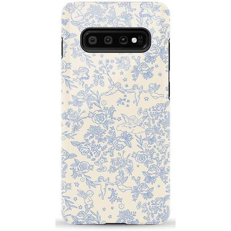 imageCasely Galaxy S10 Plus Case  Thats Amore  Valentines  Essential Slim DualLayer Protective DesignCupids Canvas  Periwinkle Floral