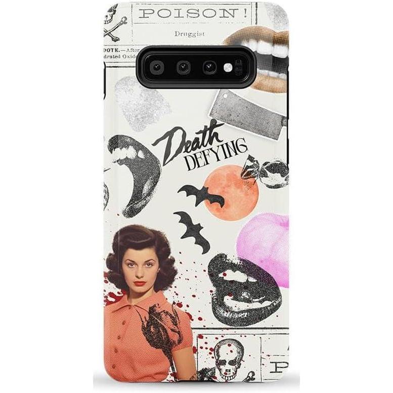 imageCasely Galaxy S10 Plus Case Thats Amore Valentines Essential Slim DualLayer Protective DesignIf You Dare Horror Collage