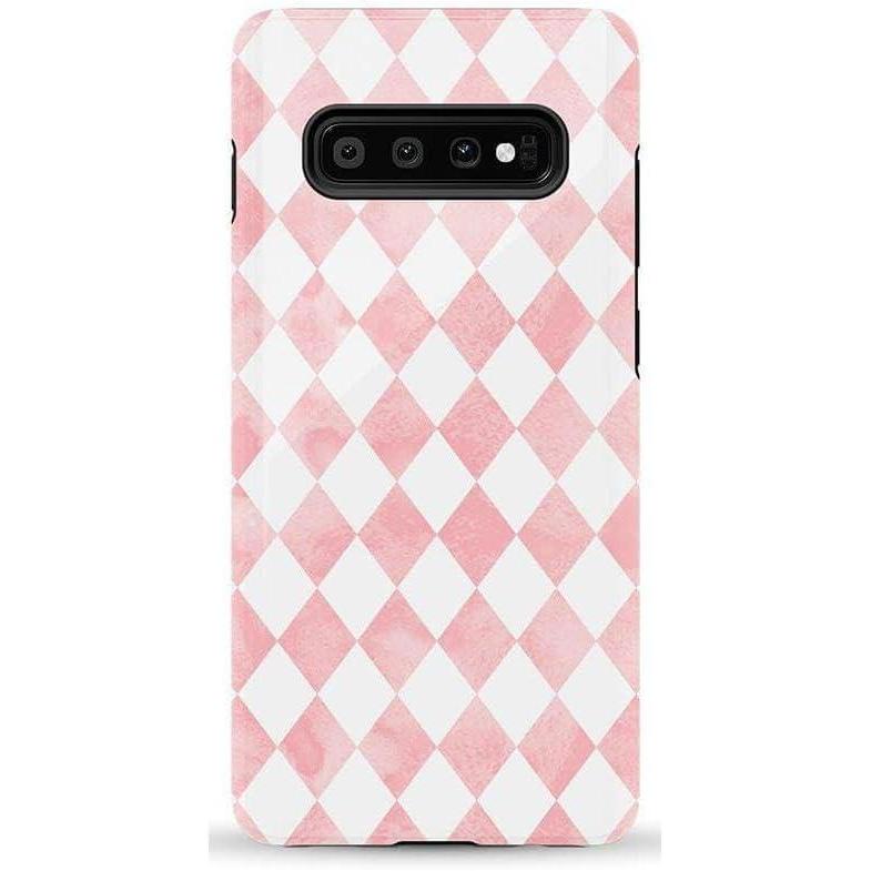 imageCasely Galaxy S10 Plus Case  Thats Amore  Valentines  Essential Slim DualLayer Protective DesignQueen of Diamonds  Pink Watercolor