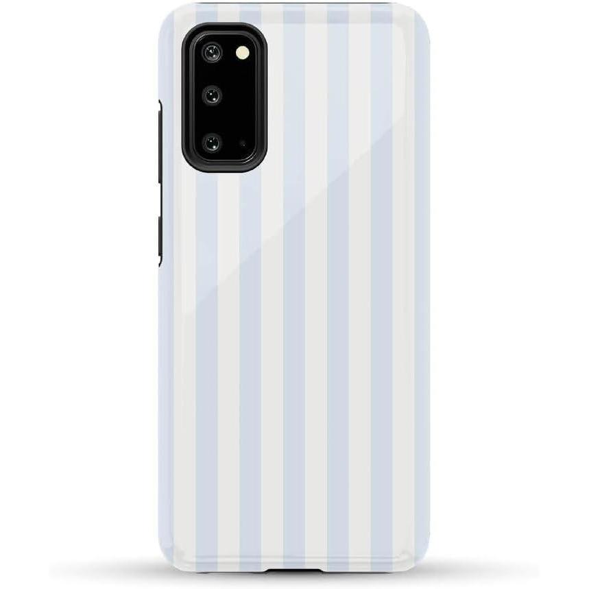 imageCasely Galaxy S20 Case Be Mine Tiny Hearts Essential Slim DualLayer Protective DesignBlue Stripes Sunday Best
