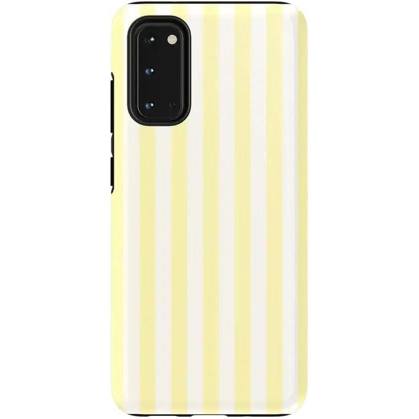 imageCasely Galaxy S20 Case  Be Mine  Tiny Hearts  Essential Slim DualLayer Protective DesignButter Yellow Stripes  Sunday Best