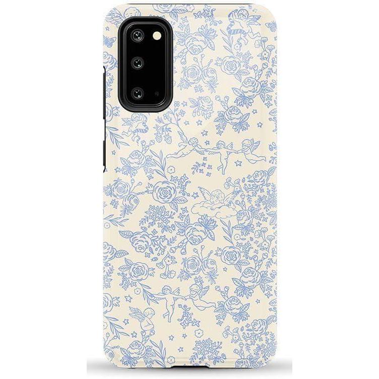 imageCasely Galaxy S20 Case Be Mine Tiny Hearts Essential Slim DualLayer Protective DesignCupids Canvas Periwinkle Floral
