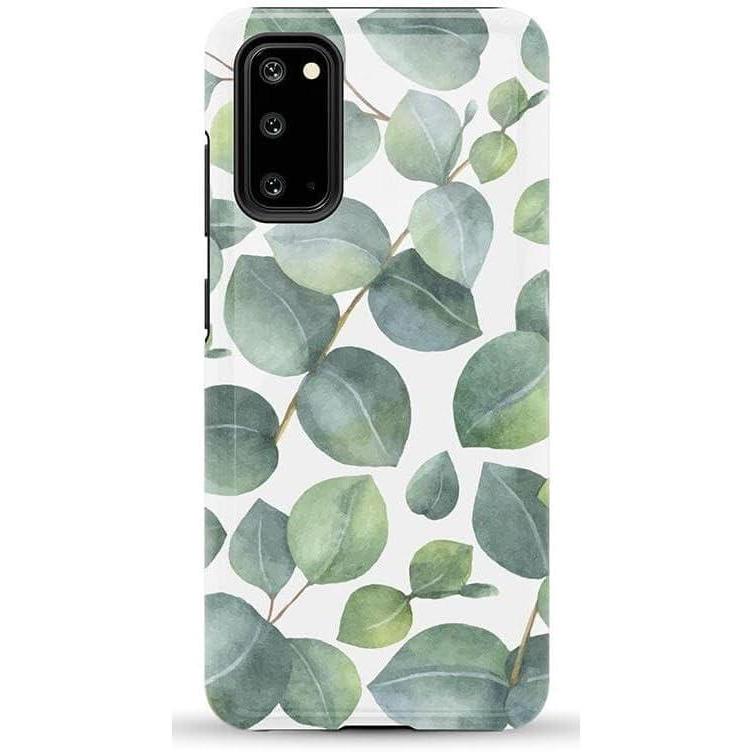 imageCasely Galaxy S20 Case  Be Mine  Tiny Hearts  Essential Slim DualLayer Protective DesignLeaf Me Alone  Green Floral Print