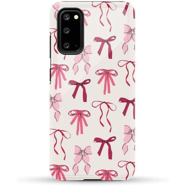 imageCasely Galaxy S20 Case  Be Mine  Tiny Hearts  Essential Slim DualLayer Protective DesignLover Girlie  Pink Bows