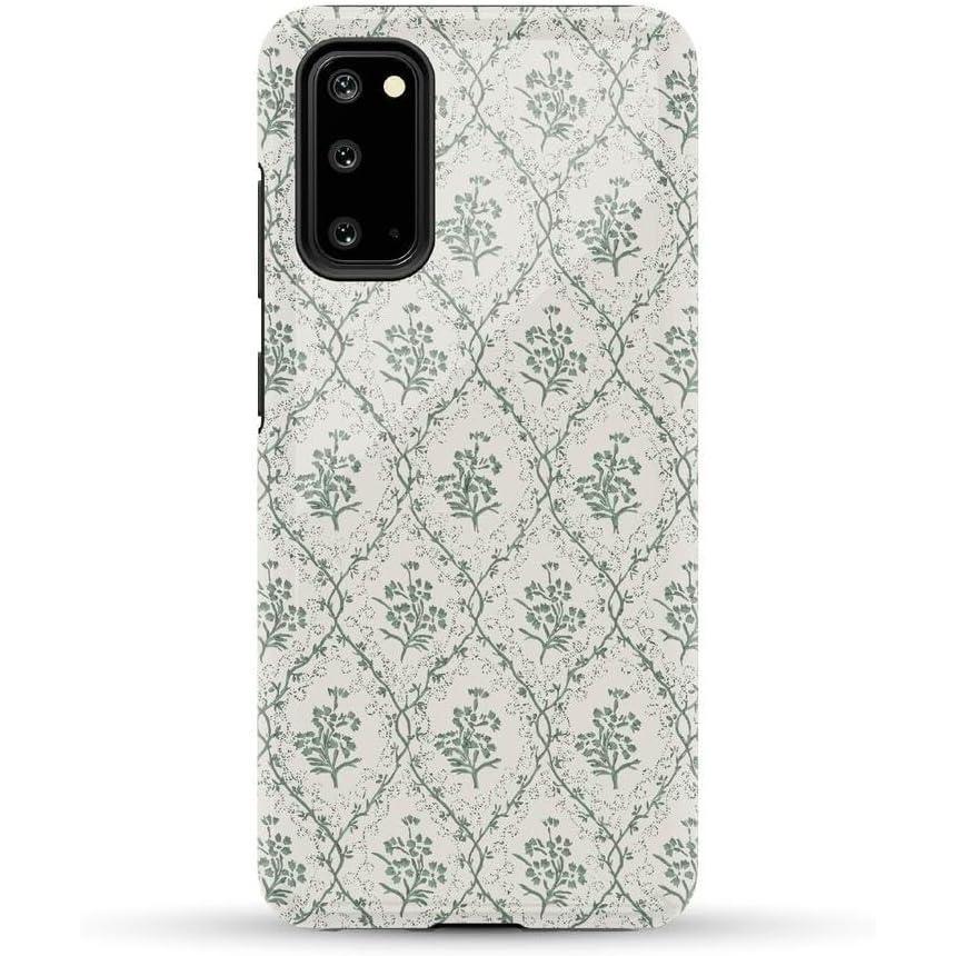 imageCasely Galaxy S20 Case  Be Mine  Tiny Hearts  Essential Slim DualLayer Protective DesignSage Tapestry  Floral Vines