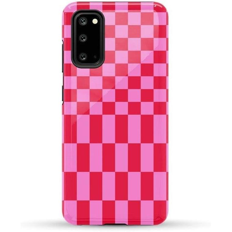 imageCasely Galaxy S20 Case  Be Mine  Tiny Hearts  Essential Slim DualLayer Protective DesignVibe Check  Pink Checkerboard
