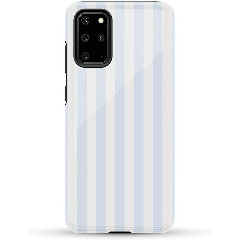 imageCasely Galaxy S20 Plus Case  Current Mood  Cow Print  Essential Slim DualLayer Protective DesignBlue Stripes  Sunday Best