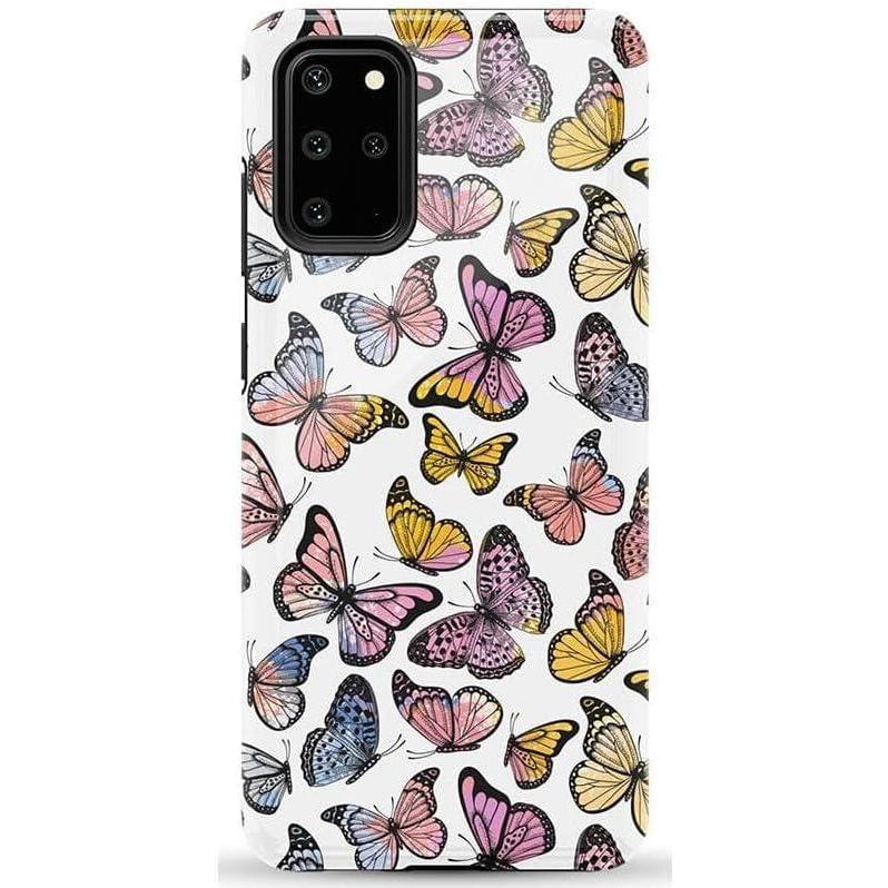 imageCasely Galaxy S20 Plus Case  Current Mood  Cow Print  Essential Slim DualLayer Protective DesignFree Spirit  Rainbow Butterfly
