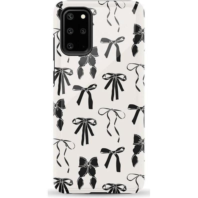 imageCasely Galaxy S20 Plus Case  Current Mood  Cow Print  Essential Slim DualLayer Protective DesignGoth Girlie  Black Bows