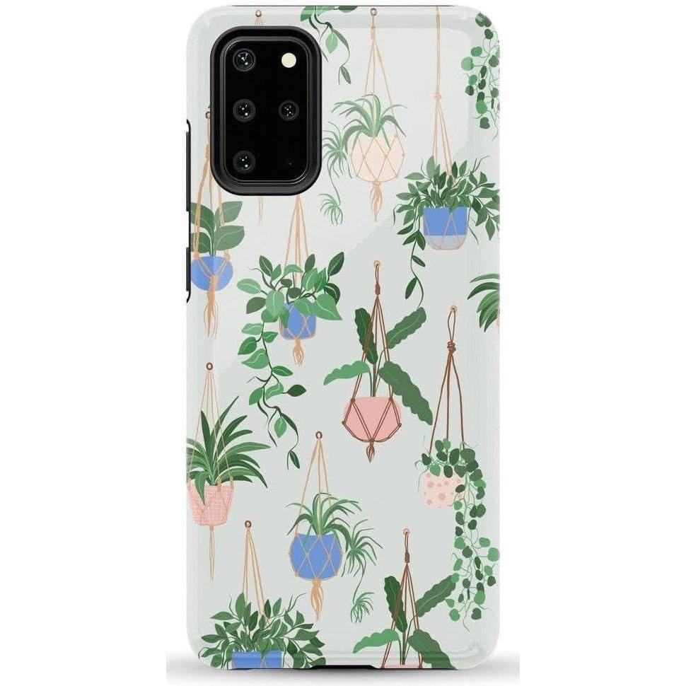 imageCasely Galaxy S20 Plus Case  Current Mood  Cow Print  Essential Slim DualLayer Protective DesignHanging Around  Potted Plants Floral