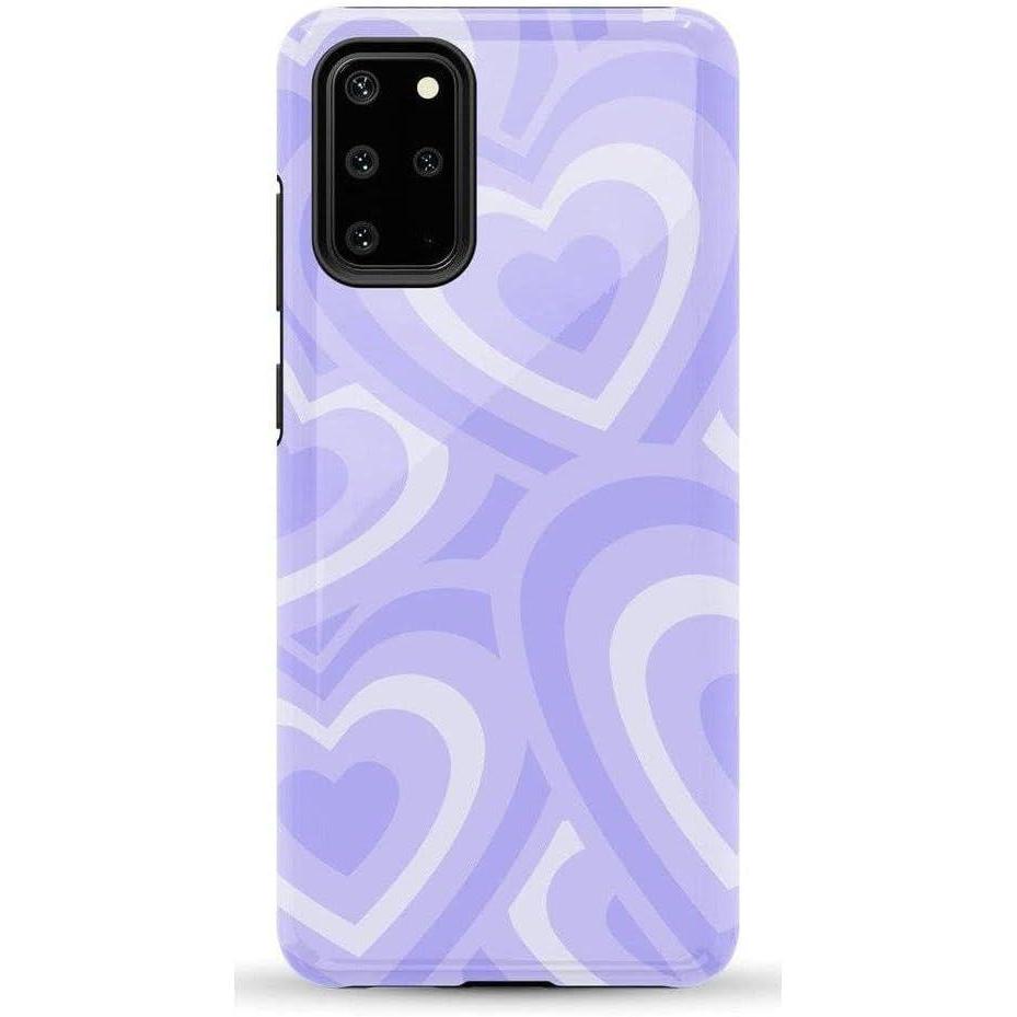 imageCasely Galaxy S20 Plus Case  Current Mood  Cow Print  Essential Slim DualLayer Protective DesignLove Song  Lavender Heart