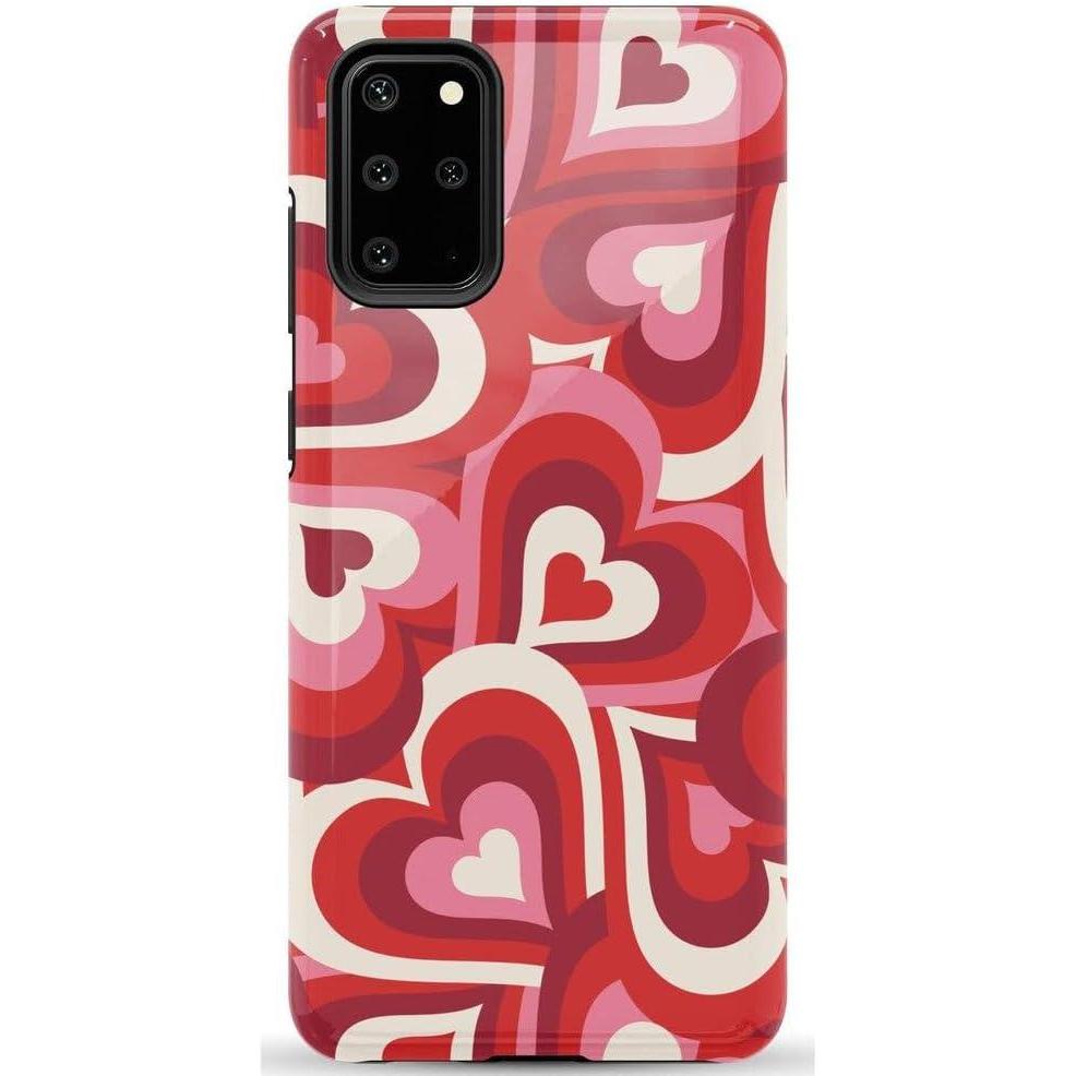 imageCasely Galaxy S20 Plus Case  Current Mood  Cow Print  Essential Slim DualLayer Protective DesignLove Song Remix  Ombre Hearts