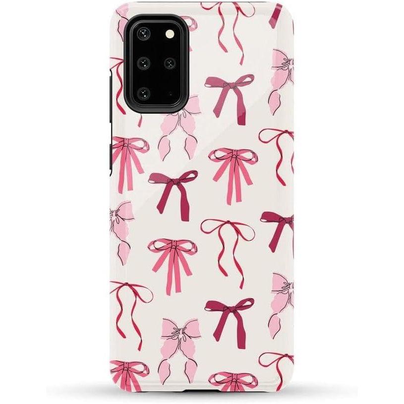 imageCasely Galaxy S20 Plus Case  Current Mood  Cow Print  Essential Slim DualLayer Protective DesignLover Girlie  Pink Bows