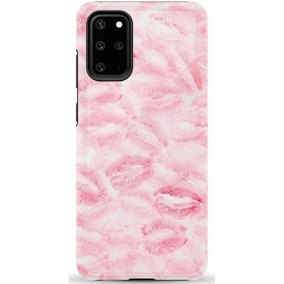 imageCasely Galaxy S20 Plus Case  Current Mood  Cow Print  Essential Slim DualLayer Protective DesignSealed with a Kiss  Pink Lipstick