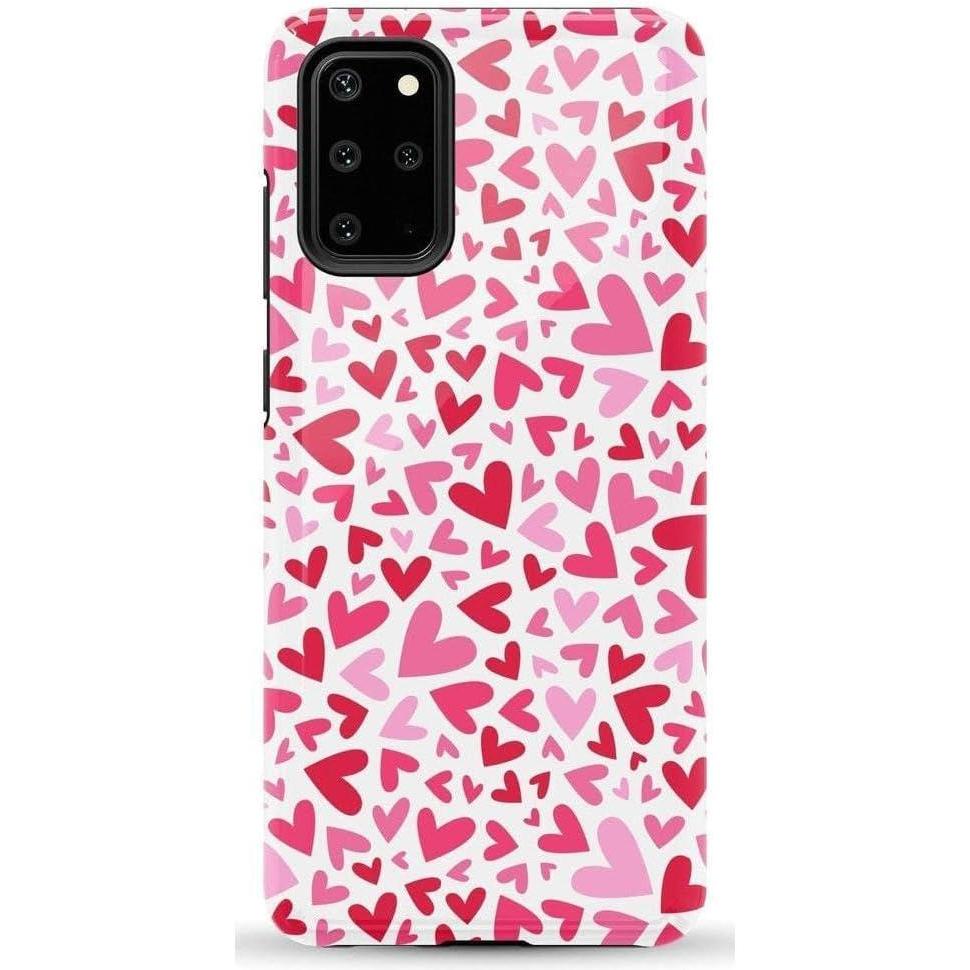 imageCasely Galaxy S20 Plus Case Current Mood Cow Print Essential Slim DualLayer Protective DesignXOXO Candy Hearts