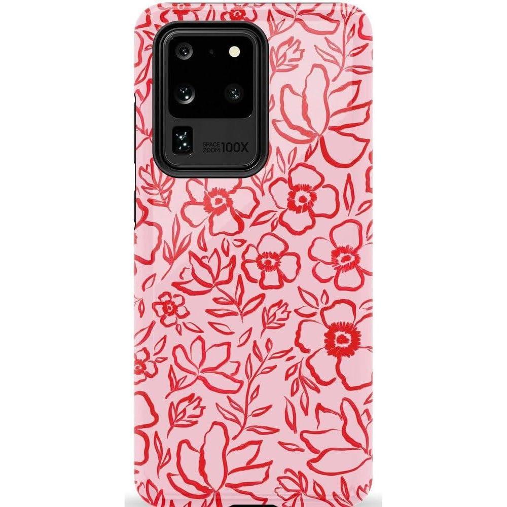 imageCasely Galaxy S20 Ultra Case  Romance Novel  Moody Floral  Essential Slim DualLayer Protective DesignBlush Garden  Floral Doodle