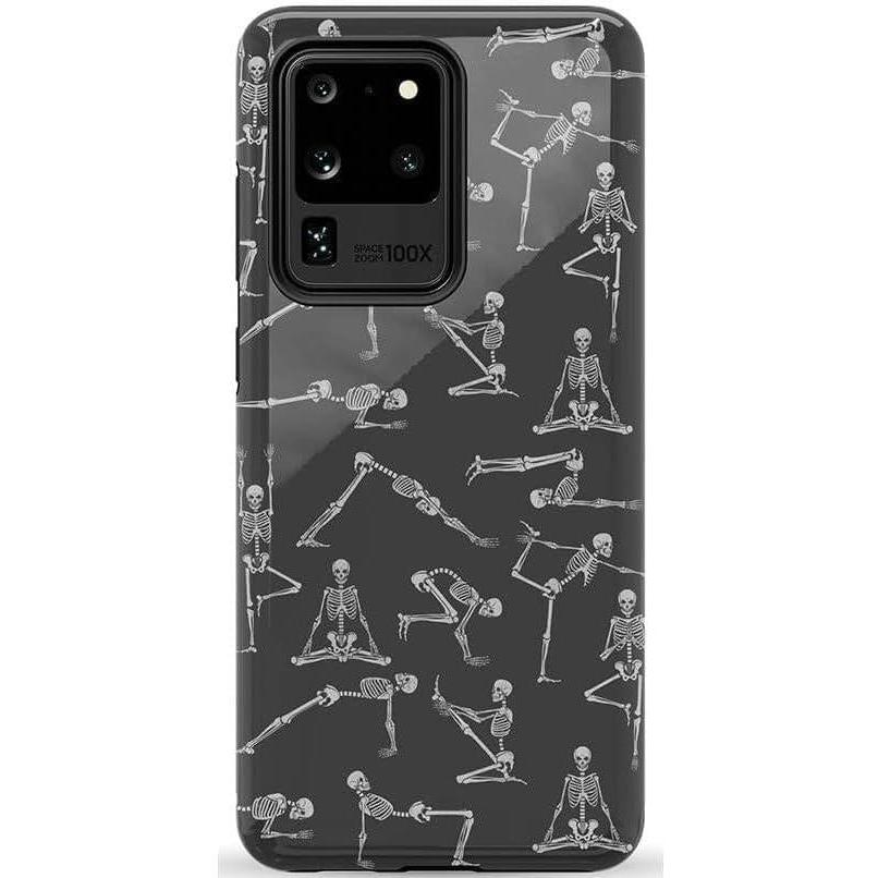 imageCasely Galaxy S20 Ultra Case  Romance Novel  Moody Floral  Essential Slim DualLayer Protective DesignCorpse Pose  Skeleton Yoga