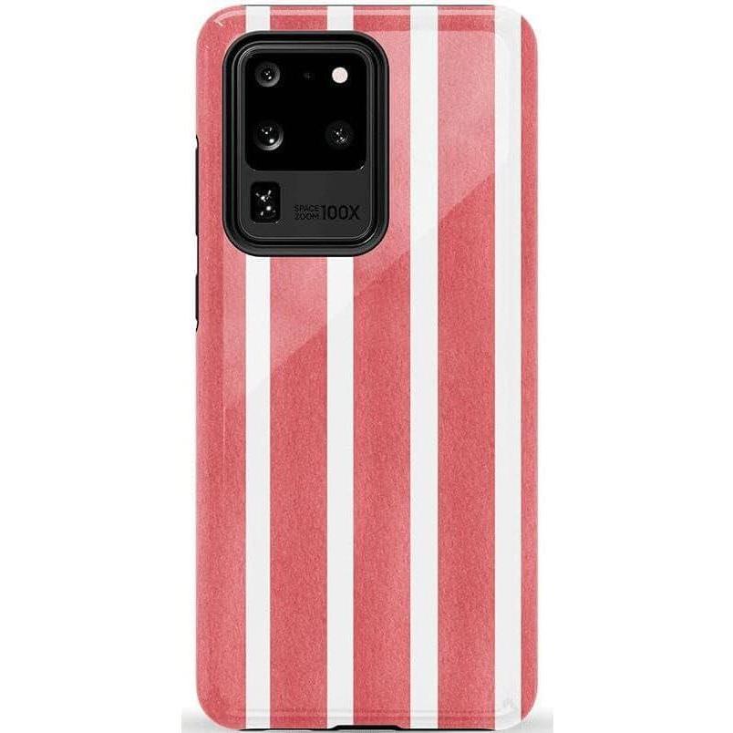 imageCasely Galaxy S20 Ultra Case  Romance Novel  Moody Floral  Essential Slim DualLayer Protective DesignEast Coast Summer  Red Stripes