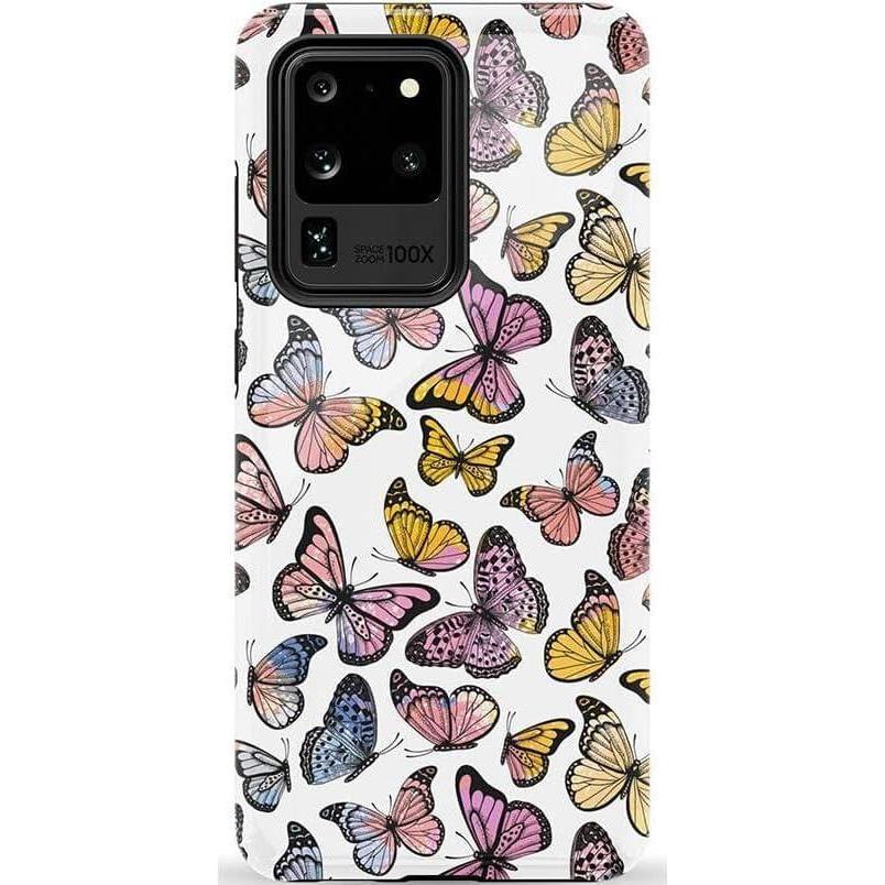 imageCasely Galaxy S20 Ultra Case  Romance Novel  Moody Floral  Essential Slim DualLayer Protective DesignFree Spirit  Rainbow Butterfly