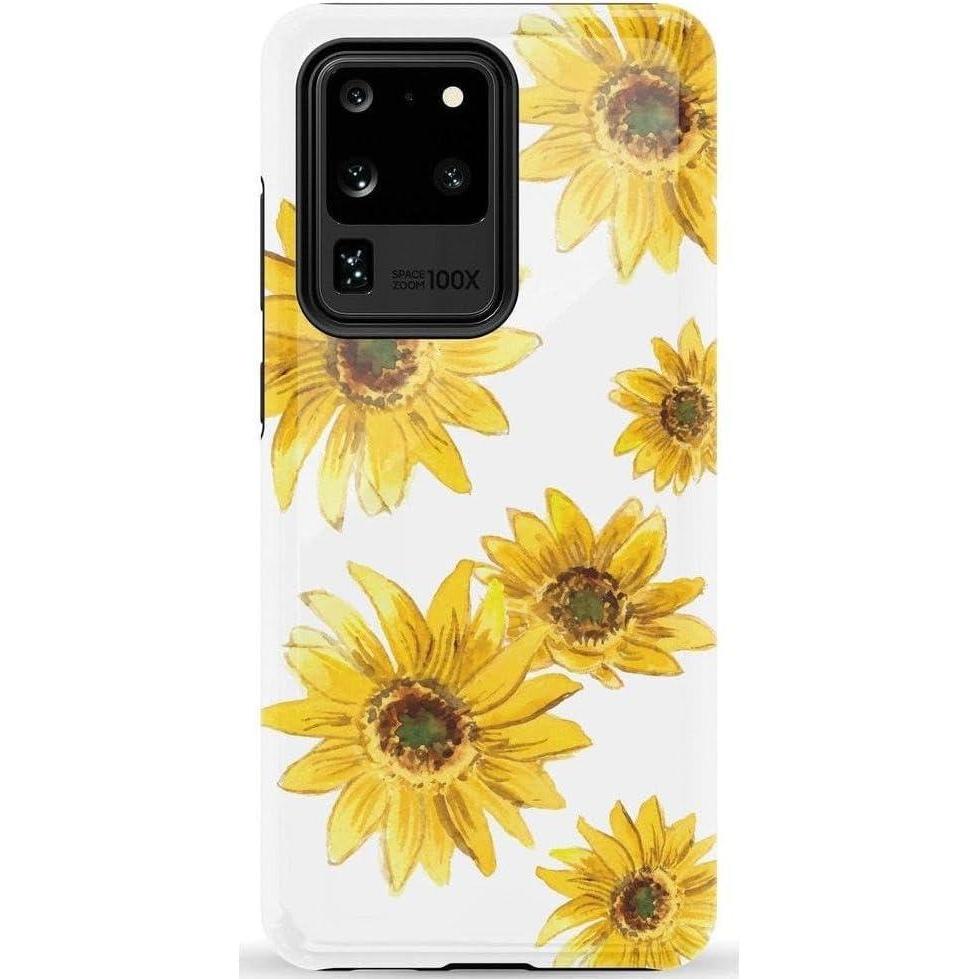 imageCasely Galaxy S20 Ultra Case  Romance Novel  Moody Floral  Essential Slim DualLayer Protective DesignGolden Garden  Yellow Sunflower Floral