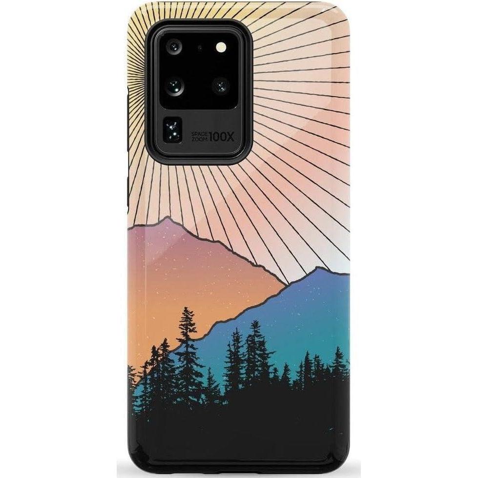 imageCasely Galaxy S20 Ultra Case  Romance Novel  Moody Floral  Essential Slim DualLayer Protective DesignGolden Hour  Mountain Sunset