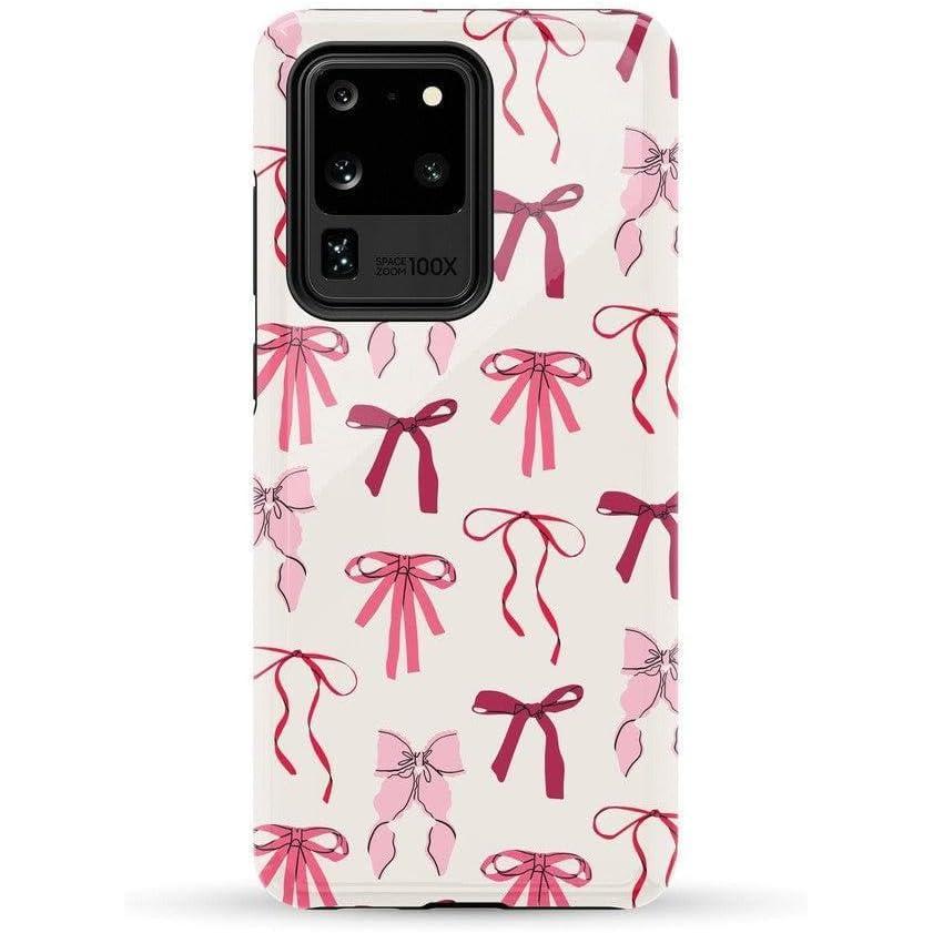 imageCasely Galaxy S20 Ultra Case  Romance Novel  Moody Floral  Essential Slim DualLayer Protective DesignLover Girlie  Pink Bows