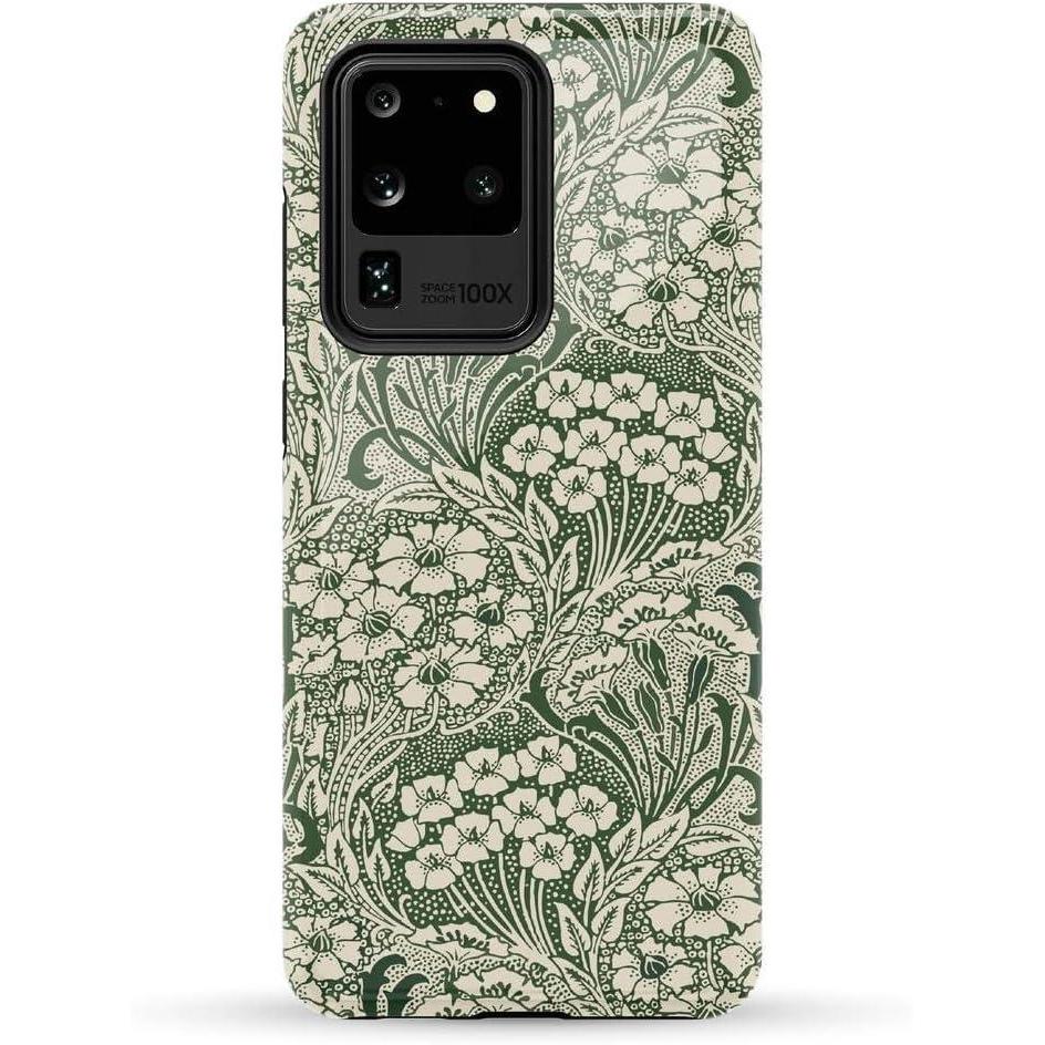 imageCasely Galaxy S20 Ultra Case  Romance Novel  Moody Floral  Essential Slim DualLayer Protective DesignMystic Meadow  Green Gardens