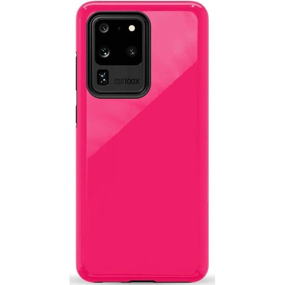 imageCasely Galaxy S20 Ultra Case  Romance Novel  Moody Floral  Essential Slim DualLayer Protective DesignThink Pink  Solid Neon Pink