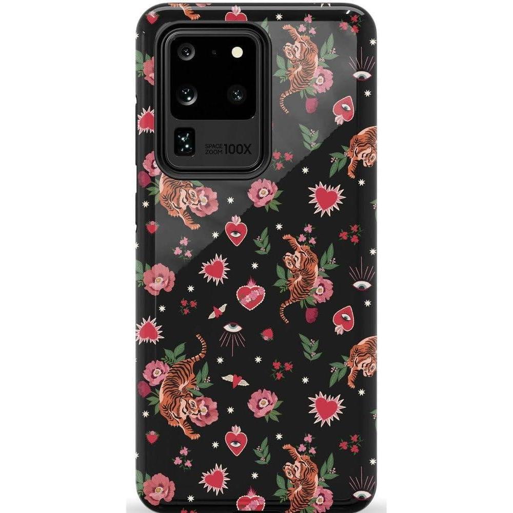 imageCasely Galaxy S20 Ultra Case  Romance Novel  Moody Floral  Essential Slim DualLayer Protective DesignWild at Heart  Tiger
