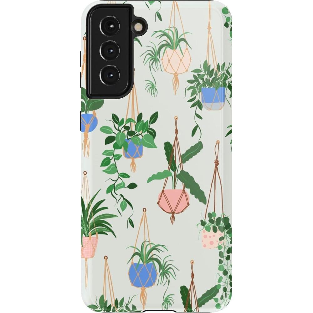 imageCasely Galaxy S21 Case  Current Mood  Cow PrintHanging Around  Potted Plants Floral