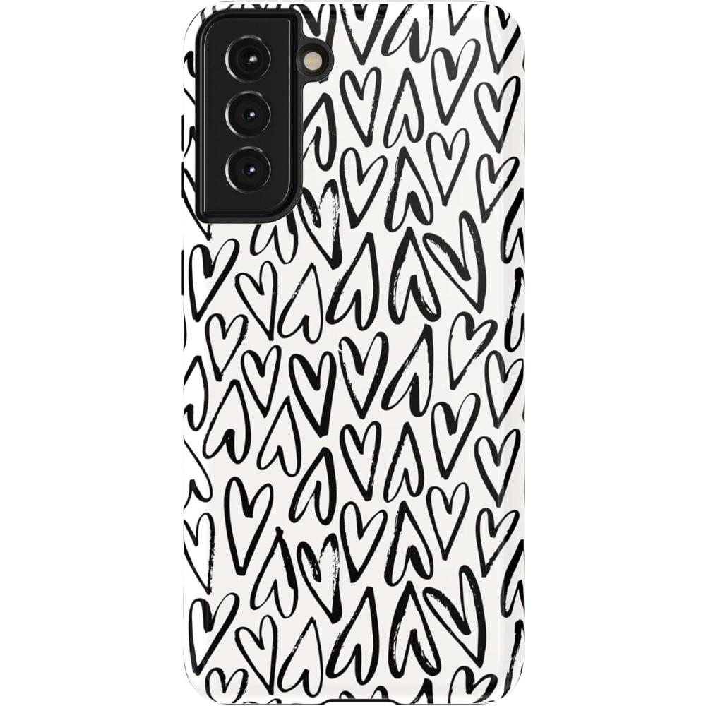imageCasely Galaxy S21 Case  Current Mood  Cow PrintHeart Throb  Endless Hearts