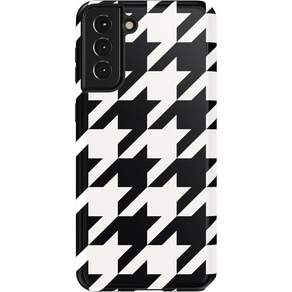 imageCasely Galaxy S21 Case  Current Mood  Cow PrintHoundstooth  High Contrast Design