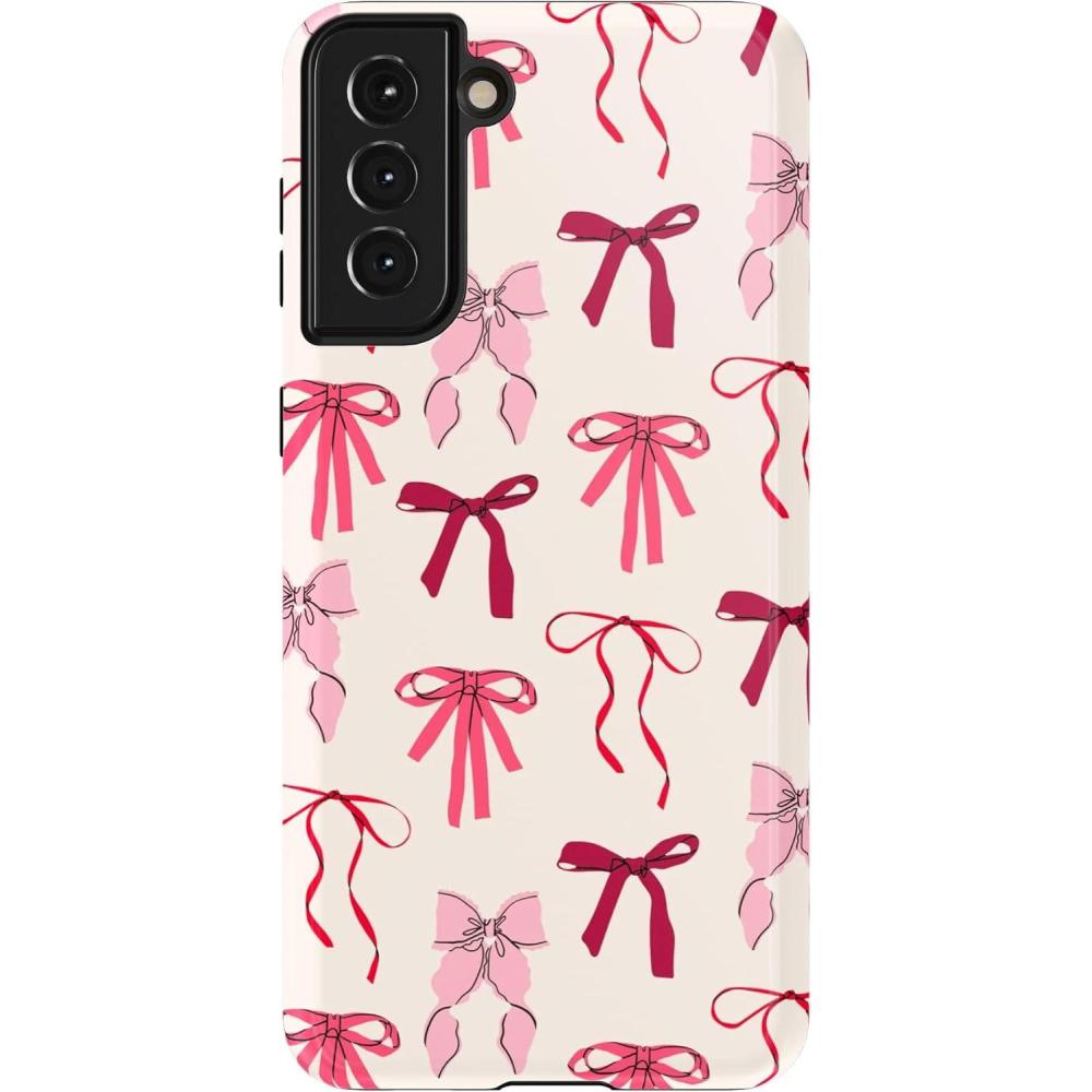 imageCasely Galaxy S21 Case  Current Mood  Cow PrintLover Girlie  Pink Bows