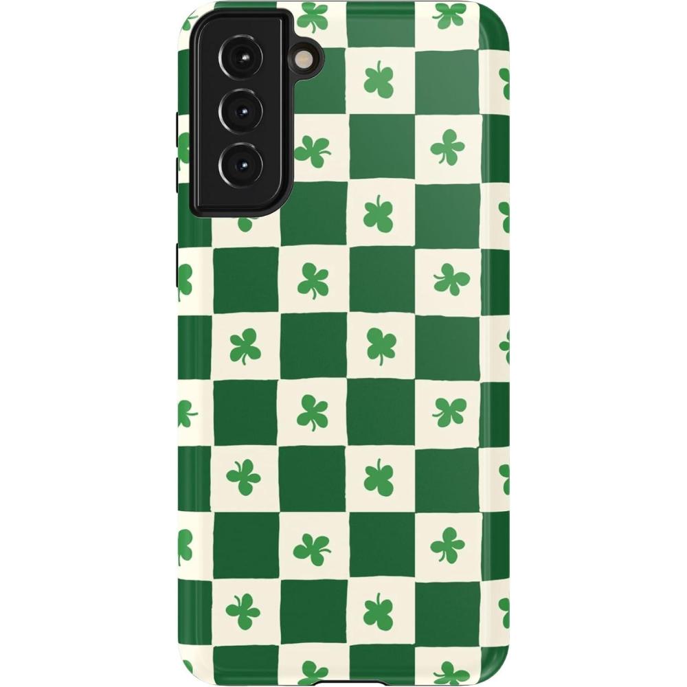 imageCasely Galaxy S21 Case  Current Mood  Cow PrintLucky You  Shamrock