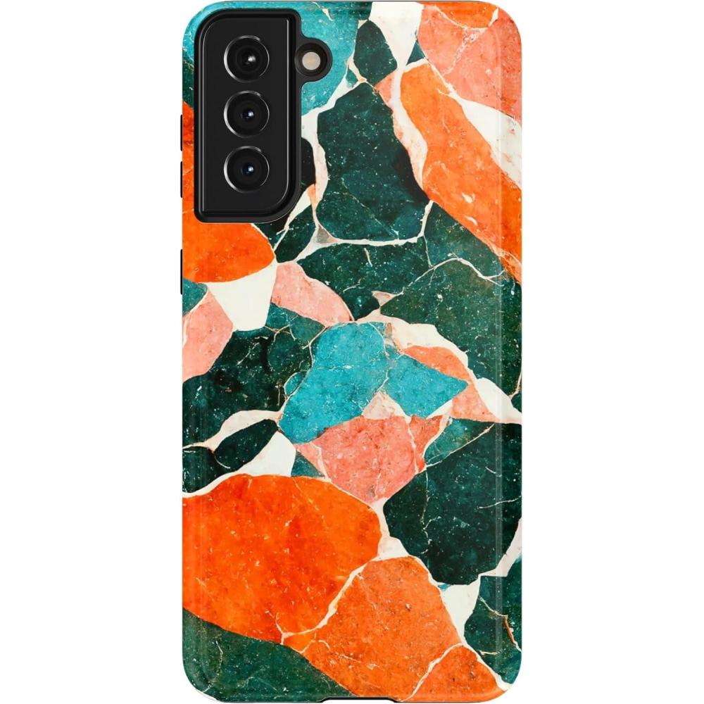 imageCasely Galaxy S21 Case  Current Mood  Cow PrintOf Quartz  Sculpted Marble