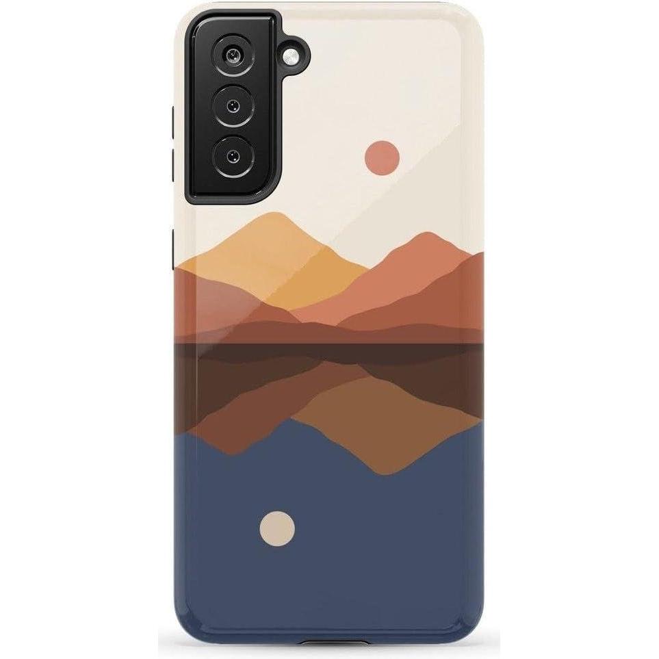 imageCasely Galaxy S21 Plus Case  Flower Patch  MultiColor Floral  Essential Slim DualLayer Protective DesignOpposites Attract  Day  Night Colorblock