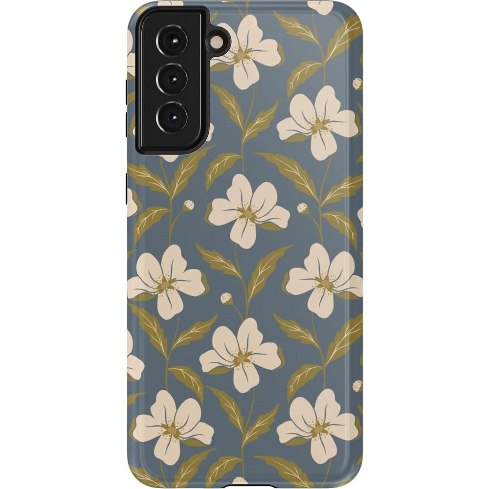 imageCasely Galaxy S21 Plus Case  Flower Patch  MultiColor Floral  Essential Slim DualLayer Protective DesignThe Boyfriend Collection  Leid Back