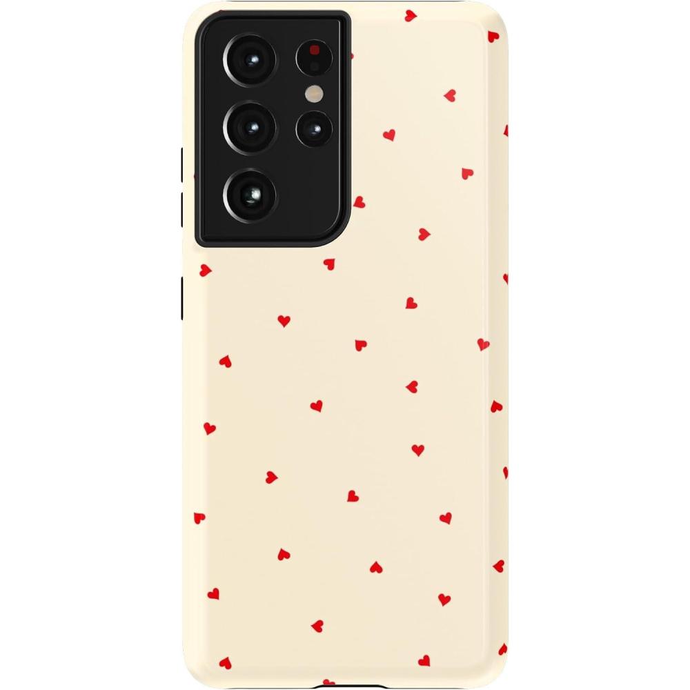 imageCasely Galaxy S21 Ultra Case  Amalfi Aperitivo  Dolce Vita  Essential Slim DualLayer Protective DesignBe Mine  Tiny Hearts