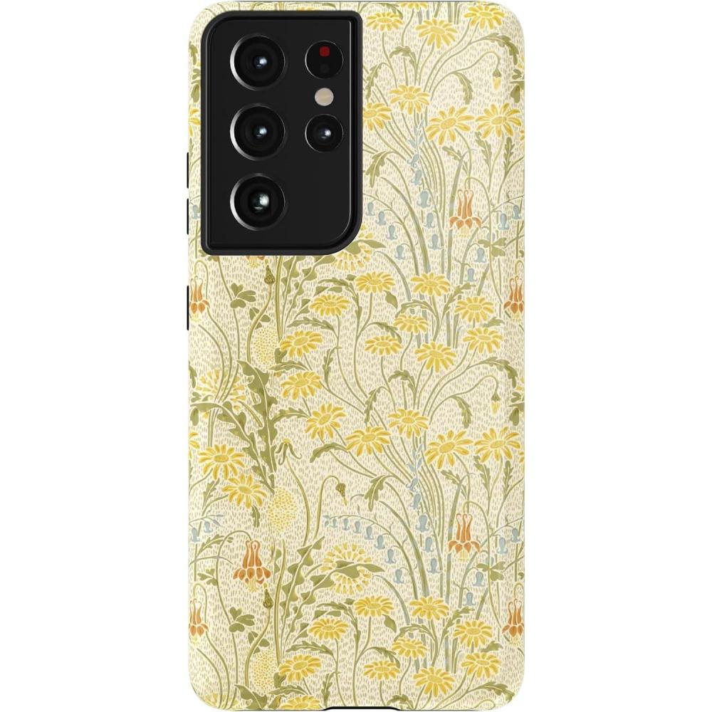 imageCasely Galaxy S21 Ultra Case  Amalfi Aperitivo  Dolce Vita  Essential Slim DualLayer Protective DesignBoho Blooms  Golden Floral