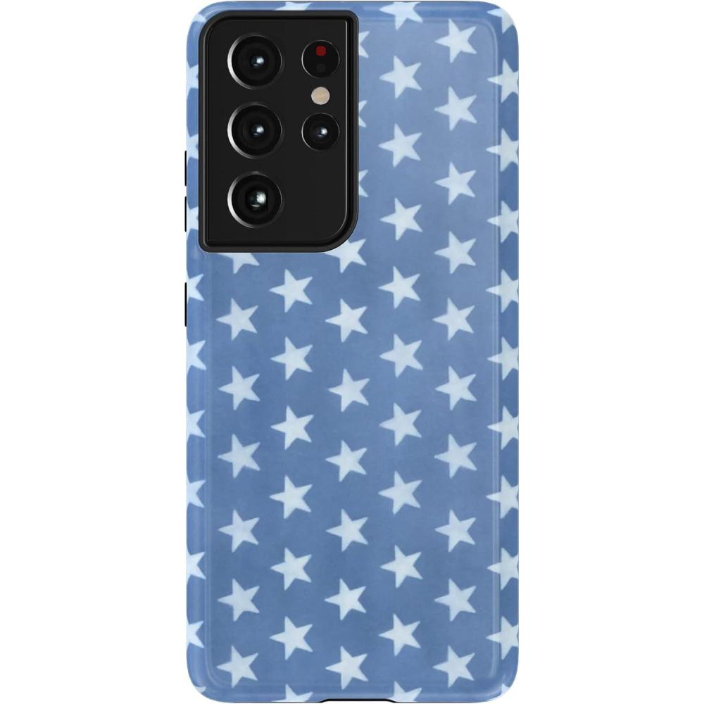 imageCasely Galaxy S21 Ultra Case  Amalfi Aperitivo  Dolce Vita  Essential Slim DualLayer Protective DesignCoastal Blues  Denim Stars