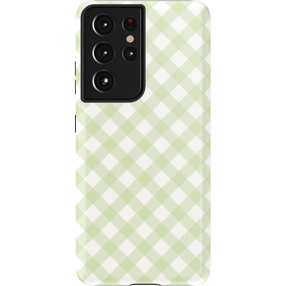 imageCasely Galaxy S21 Ultra Case  Amalfi Aperitivo  Dolce Vita  Essential Slim DualLayer Protective DesignMint Lattice  Sunday Best