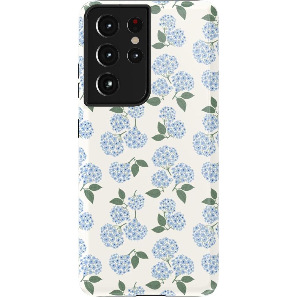 imageCasely Galaxy S21 Ultra Case  Amalfi Aperitivo  Dolce Vita  Essential Slim DualLayer Protective DesignNantucket Cottage  Blue Hydrangea