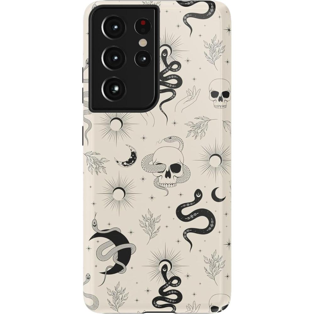 imageCasely Galaxy S21 Ultra Case  Amalfi Aperitivo  Dolce Vita  Essential Slim DualLayer Protective DesignNo Further Explanation  Snakes  Skulls