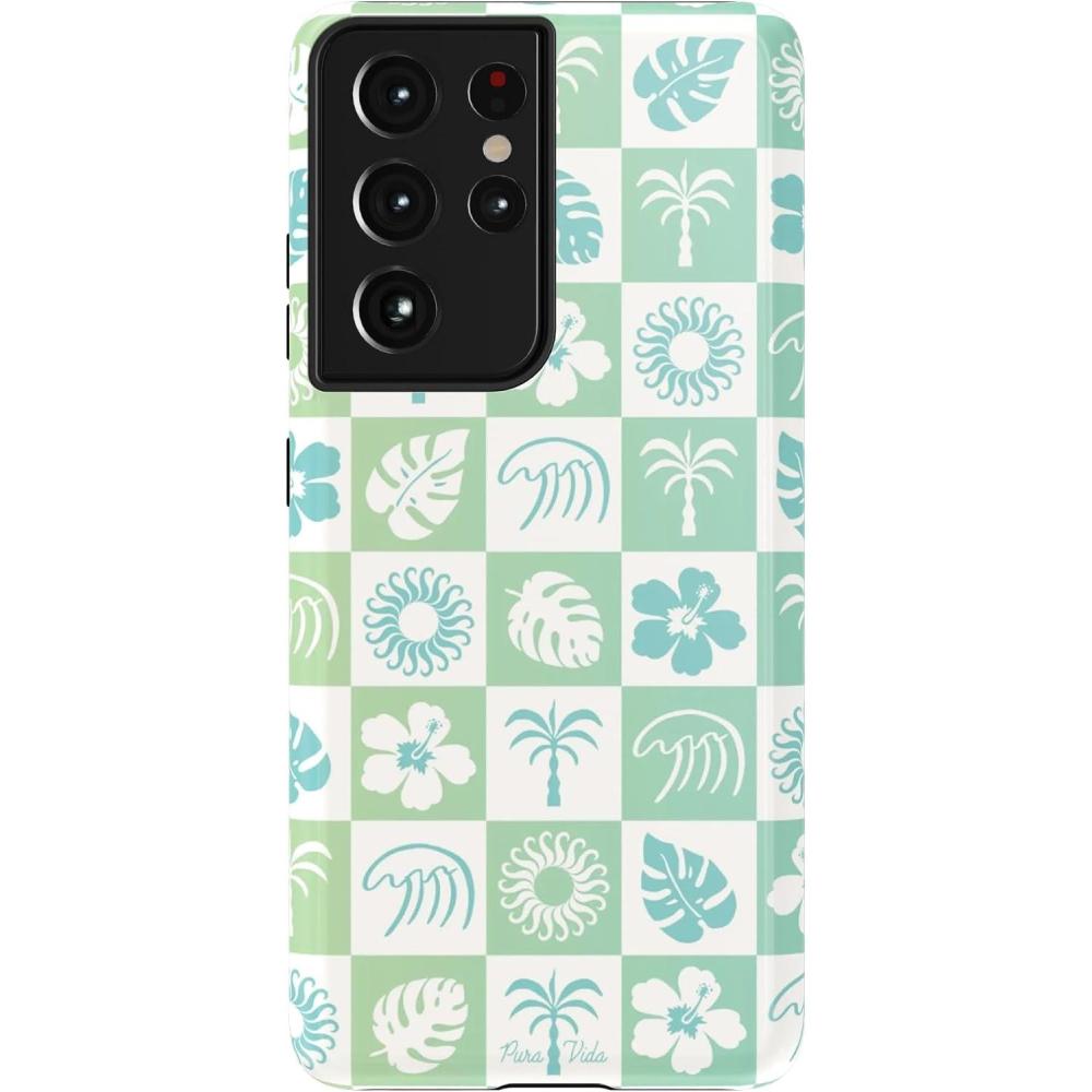 imageCasely Galaxy S21 Ultra Case  Amalfi Aperitivo  Dolce Vita  Essential Slim DualLayer Protective DesignPura Vida  Coastal Checkers