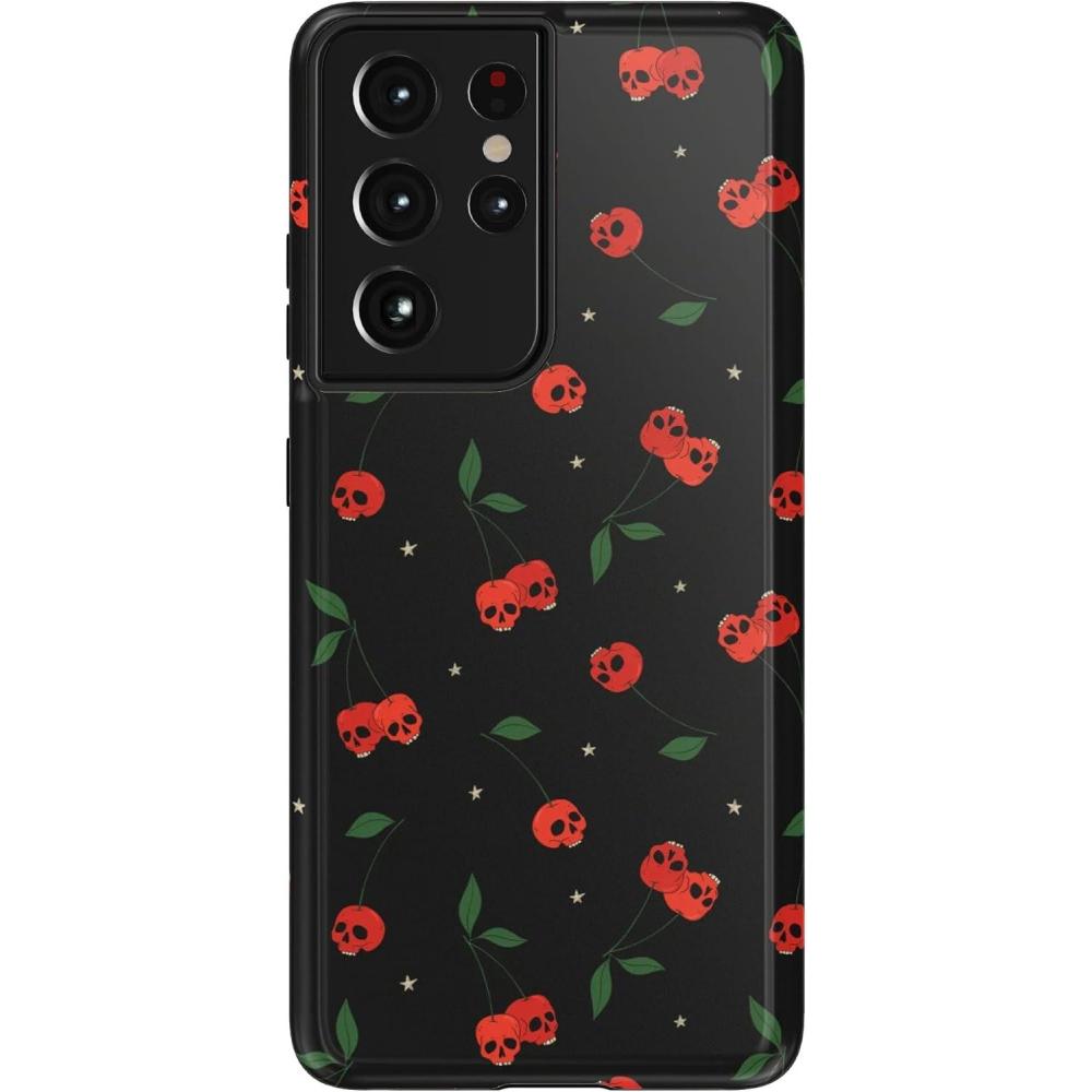 imageCasely Galaxy S21 Ultra Case  Amalfi Aperitivo  Dolce Vita  Essential Slim DualLayer Protective DesignSweet Revenge  Cherry Skulls