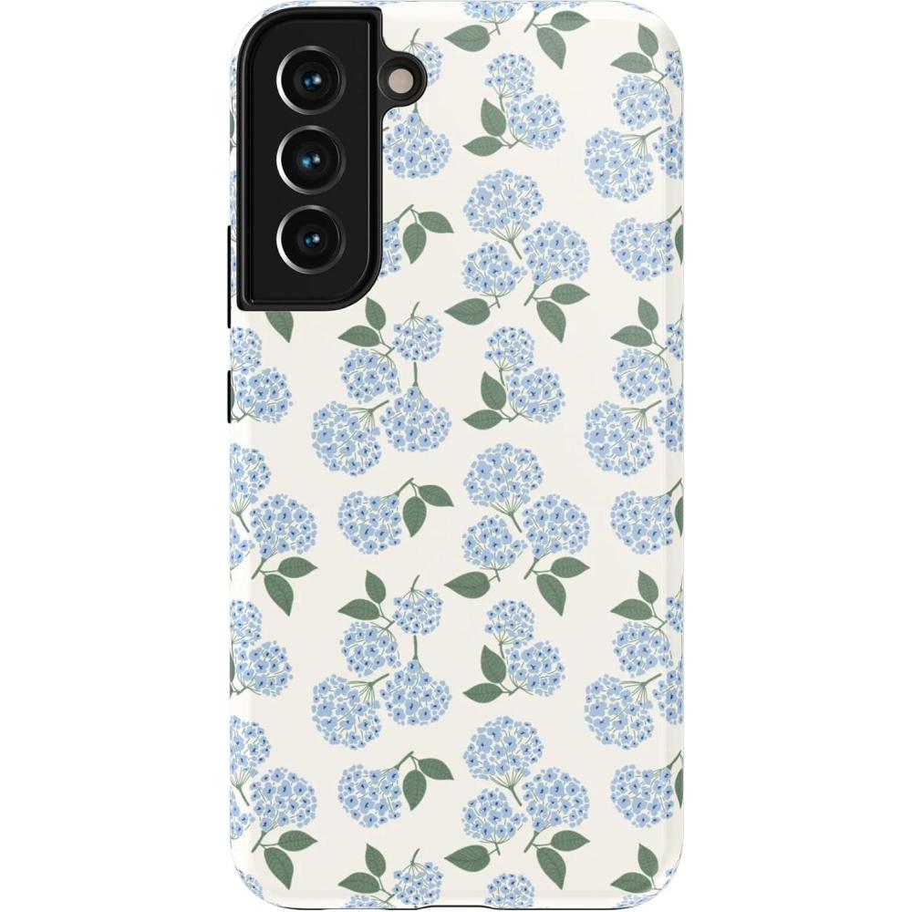 imageCasely Galaxy S22 Case  Lucky You  Shamrock  Essential Slim DualLayer Protective Case DesignNantucket Cottage  Blue Hydrangea