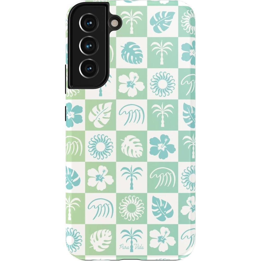 imageCasely Galaxy S22 Case  Lucky You  Shamrock  Essential Slim DualLayer Protective Case DesignPura Vida  Coastal Checkers